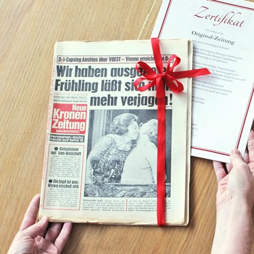 Zeitung aus Österreich vom Tag der Geburt 1955 - historische Originalzeitung als Geschenkidee zum Geburtstag