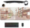 Anime Tokyo Street Japanisches Schreibtisch-Mauspad - Großes Cartoon-Schreibtischunterlage für Tastatur und Maus, Gaming-Mauspad für Büro und Heimarbeit (70 x 29 cm)