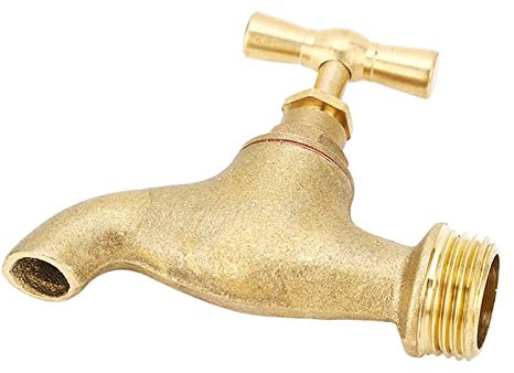 Babero para Manguera, Grifo para Manguera de Jardín G1/2 Pulgadas, Grifo para Manguera Roscada, Válvula de Cierre de Agua, Grifo para Aplicaciones de Riego, Puntas de Pipeta