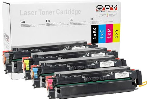 OBV Kompatibel 4X Toner ersetzt Canon 055 für Canon LBP 662 663 664 MF 741 742 743 744 745 Cdw 746Cx mit Chip ohne Füllstandsanzeige - schwarz, Cyan, Magenta, gelb