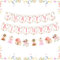 Fairy Birthday Banner Dekorationen für Mädchen, Feengirlande Happy Birthday Dekorationen, Feengarten rosa Blumenmotiv hängende Banner Geburtstag Party Supplies für 1 2 3 4 5 6 Jahre altes Mädchen