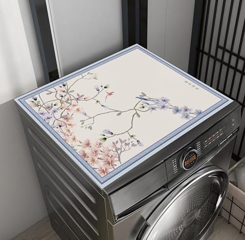 Cubierta De Polvo Superior Del Lavadora, Secadora Para La Parte Superior Con Tapetes，Cubierta De Lavadora，Cubierta Polvo Lavadora，Impermeable para el hogar, cocina, lavandería E,40x40cm