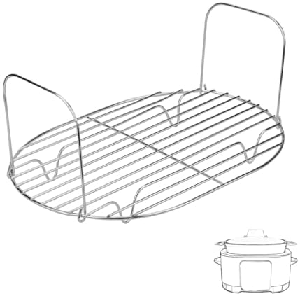 Steam and Roasting Rack for Ninja Foodi Possible Cooker Pro 8.5 Qt MC1000 MC1001 MC1010 Series, Stainless Steel Grill Steamer Stand for Ninja Foodi Air Fryer Multicooker Kitchen Product Accessories