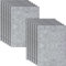 HXJDAM Steifer Filz 2mm Filzmatte, 12 Bastelfilz Quadrate, 20x30cmx2mm Dickes Filz zum Basteln, Grau