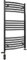 450mm Wide Matt Black Electric Dual Fuel Bathroom Curved Towel Rail Radiator Heater With AF Thermostatic Electric Dual Fuel Element UK Pre-Filled (450 x 900 mm)