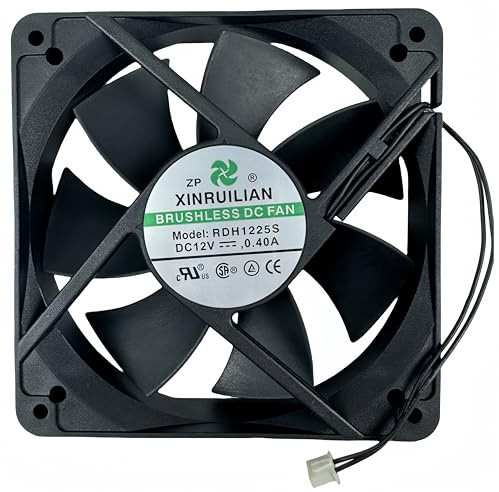 for RDH1225S XINRUILIAN BRUSHLESS DC Fan, 12V 0.40A 120x120x25mm 2-Wire Chassis Cooling Fan