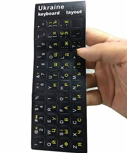 2 Pcs Ukrainian Keyboard Sticker Ukraine Stickers Decal Guard Durable Russian Belarus Keyboards Film Skin 10 to 17 Inch Laptop