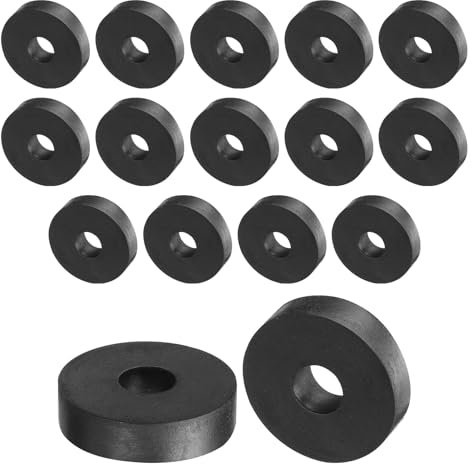 QUARKZMAN 16Pcs Entretoises en Caoutchouc de 30mm de Diamètre Extérieur, 10mm de Diamètre Intérieur, 8mm de Hauteur, Rondes, Anti-Vibrations, Rondelles en Caoutchouc Épaisses
