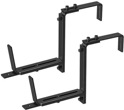 Breeshy 2 supporti per fioriere regolabili (da 6 a 12,5) per portafiori, fioriere, ganci, parete