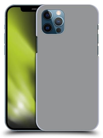 Head Case Designs Blau Blockfarben Harte Rueckseiten Handyhülle Hülle Huelle kompatibel mit Apple iPhone 12 / iPhone 12 Pro