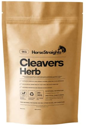 Cleavers Chopped for Horses Lymphatic Urinary & Skin Support 1KG HSD Horse Straights Direct