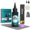 akisey UV Resin Kit with Light, 50g UV Resin with Rechargeable 395NM UV Flashlight, Fast Curing in Seconds, UV Glue Adhesive for Bonding Jewelry, Plastic, Glass Repair, w/Mat, Gloves, Storage Bag