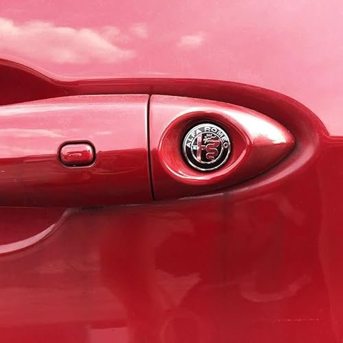 KENANS Adesivo con Logo per Auto per Alfa Romeo Sportiva Mito Stelvio Giulietta Tonale Quadrifoglio GT GTV, Adesivi con Emblema Segno Badge Adesivo Accessori Auto,A