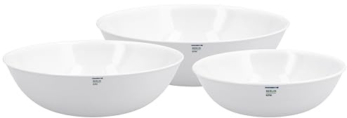 KPM Berlin LAB Bowls Set 14 cm, 19 cm, 26 cm, Porcelain, Porcelain Bowls, Cereal Bowls, Handmade, White in Gift Box