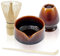 4PCS Service à Thé Japonais, Ensemble de Fouet à Matcha, Bol à Matcha avec Bec, Cuillère à Thé, Support de Fouet à Matcha, Kit de Fabrication de Thé pour les amateurs de Thé Matcha(Couleur B)