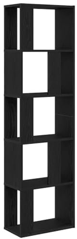 Genérico Wenjingqi 862400 Streifen/Trennwand aus Sperrholz, Eiche, Schwarz, 45 x 24 x 159 cm