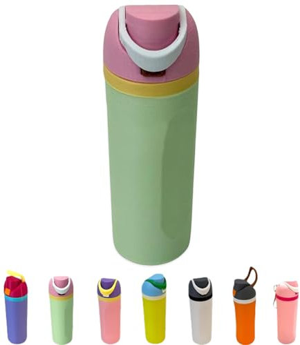 Mini Water Bottle Keychain, Trendy Bottle Keychain, 3D Mini Water Cup Lip Balm Holder, Cute Chapstick Holder Keychain for Backpack or Purse (Green)