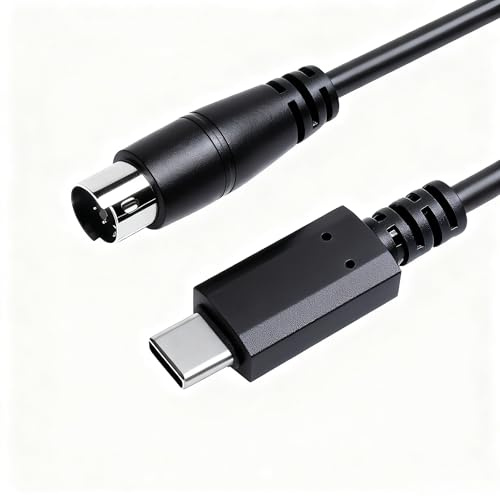 Xiusiyt Cavo MIDI da USB-C a Mini-din 7 maschio per IK Multimedia iRig Series, HD, HD-A, tasti, I/O 25/49, MIDI 2 Pro, Pro Duo, Pro I/O Stream, Plug-and-Play, (USB-C, 1,9 m)