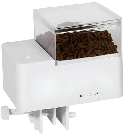 Wzxksoac Fish Feeder Automatic Intelligent 4-Speed Timer,Maximum for 12MM Fish Food Compatible for Turtles,Fishes 150G