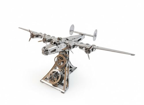 3D Mechanisches Puzzle, B-24 Liberator Flugzeug, Zeit für Maschine, Metall, 198 Teile