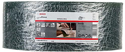 Bosch Accessories Professional Schleifvliesrolle Expert for Finish (Feinheitsgrad: sehr fein, Länge 10 m, Breite 115 mm, Zubehör Handschleifen)