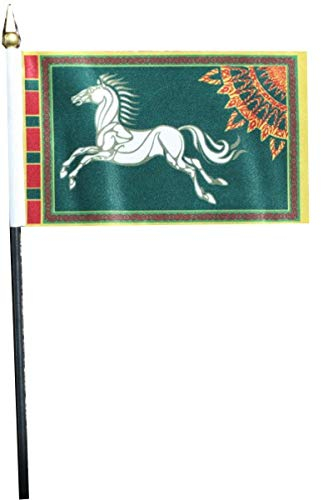 Flaggen Pehl Herr der Ringe Rohan Tischflagge Grün 10 x 15 cm Fahne Sammler Fan Artikel.