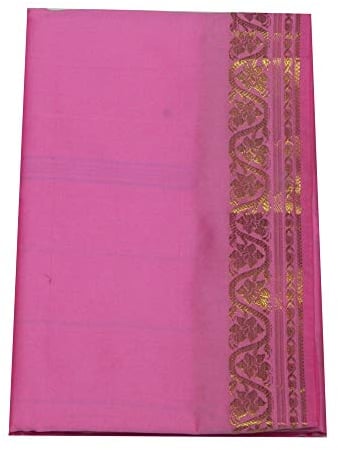 indischerbasar.de Sari pink Goldbrokat traditionelle Bekleidung Indien Wickelanleitung Bindikärtchen