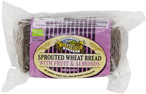 Everfresh Organic Sprouted Fruit and Almond Bread 400 g (Pack of 4)