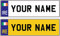 2 x Personalised Self-Adhesive Ireland Flag 14 x 4 cm Number Plate Stickers For Childrens Kids Ride on Car, Bike, Bedroom Doors, Wheelchair, Mobility Scooter by Ellis Graphix