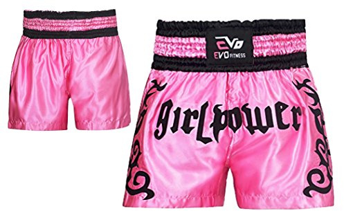 EVO Ladies Muay Thai Fight Shorts Women MMA Kick Boxing Grappling Martial Arts Gear UFC Girl