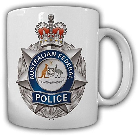Tasse AFP Australian Federal Police Abzeichen Wappen Polizei Kaffee Becher australische Bundespolizei#21675