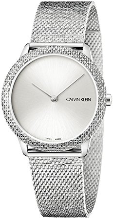 Calvin Klein Unisex Erwachsene Analog Quarz Uhr mit Edelstahl Armband K3M22T26