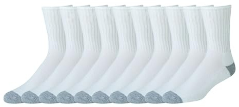 Amazon Essentials Homme Chaussettes en coton, confortables, durables, semi-rembourrées