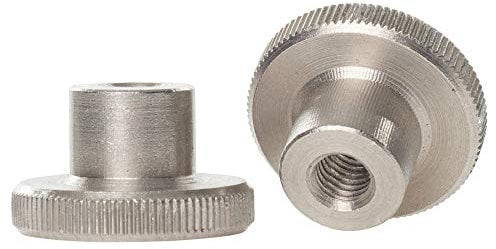 8mm / M8 Stainless Steel High Knurled Thumb Nuts Hand Grip Knobs DIN 466-1 Nut