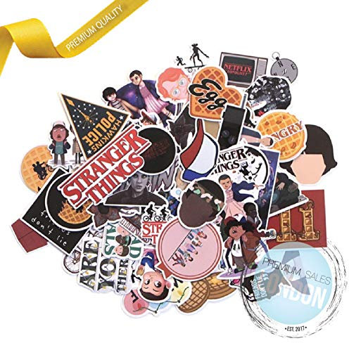 Stranger Things Figure Stickers Set Anime Toy Sticker for Luggage Skateboard Motorcycle Laptop Waterproof Sticker 50 pcs