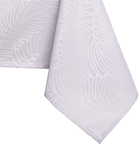 AmeliaHome Tischdecke 150x350 cm Tischtuch Tafeldecke Fleckschutz Lotuseffekt Abwaschbar Wasserabweisend Ornament Gaia Flieder