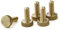 PrecisionGeek Moleté Pouce vis Laiton M6 x 10mm - Lot de 5