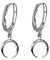 Tiny Moon Dangle Hoop Ohrringe für Frauen Mädchen Teens S925 Sterling Silber Charms Hoops Crescent Halbmond Horn Drop Tiny Cuff Cartilage Helix Minimalistisch Poliert Ohrringe Modeschmuck, Mit