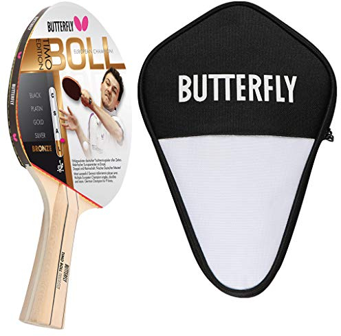 Butterfly Timo Boll Bronze Tischtennisschläger + Cell Case Tischtennishülle | Tischtennisschlägerset | Tischtennis Hobby Set