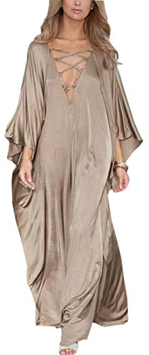 L-Peach Cardigan Lungo Kimono Boho da Donna Spazioso Loungewear Oversize Kaftan Abito da Spiaggia Copricostume