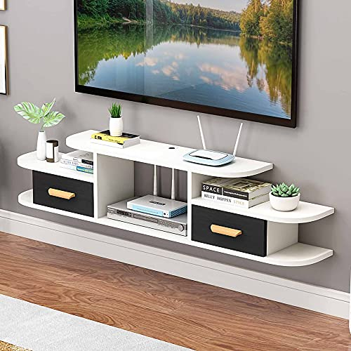 TV-Schrank, Schwimmender TV-StäNder-Schrank, Wandbehang TV-Schrank, Media Entertainment Center WohnmöBel FüR Wohnzimmer Schlafzimmer/D / 120cm