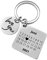 Schlüsselanhänger Herz-Tag-Kalender mit edler Datum Gravur Personalisiert und Beidseitig bedruckt I Jahrestag Individuell graviert I Ich liebe dich Partner Geschenk am Schlüsselband (Silber)