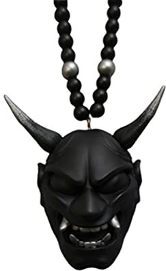 Hosuho Japanischer Oni Samurai Helm Auto Rückspiegel hängende Ornament Auto Dekoration Anhänger Innenraum Auto Zubehör