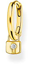 Thomas Sabo Einzel Creole mit Schloss Anhänger vergoldetes Silber CR700-414-14