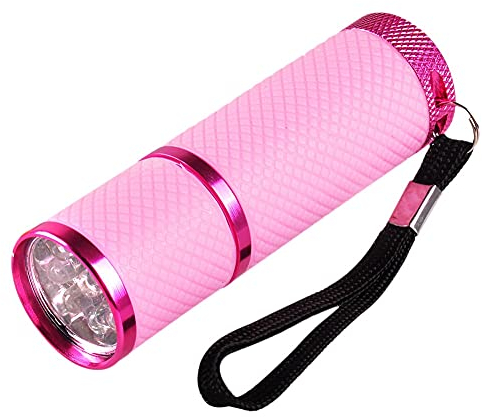 LáMpara de UñAs 9 LED, Secador Profesional, de Curado, Luz de Esmalte, Secador de Mano, Linterna, Herramientas Profesionales para el Arte de UñAs, Rosa