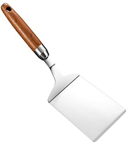 JXCBXJ Spatule de Gril,Spatule/Grattoir Professionnelle,Spatule en Acier Inoxydable,patule à Hamburger,Excellent pour Barbecue et Plaque de Cuisson Plate.