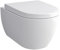 Alpenberger Moderne Toilette | Komplett-Set mit Toilettendeckel mit Absenkautomatik | Hänge WC Spülrandlos fürs Bad & Gäste WC | Tiefspüler Passend zu Geberit (7201 U)