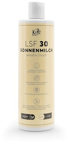 KoRo - Sonnenmilch sensitiv mit LSF 30 400 ml - Moderne UV-Filter - Ohne Duftstoffe - Vegan - Made in Germany