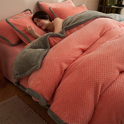 TGPOLI Sabanas Primark,Juego De Ropa De Cama De Invierno,Forro Polar De Coral De Invierno MáS Funda De EdredóN De Terciopelo, Ropa De Cama, Manta, Madre E Hija