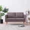 KOIECETA Sofa 2-Sitzer mit Rückenkissen Sitzkissen Zweisitzer Polstersofa Loungesofa Lounge Stoffsofa Sitzmöbel Wohnzimmer Stoff Holzrahmen Taupe